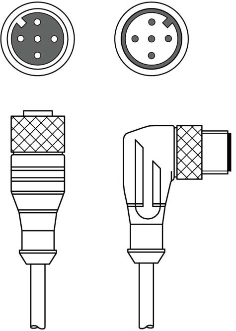 Соединительный кабель Leuze Electronic KDS S-M12-5A-M12-5W-P1-050