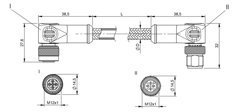 Соединительный кабель Balluff BCC W425-W424-3A-304-MW8434-015