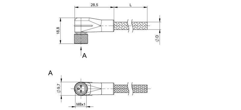 Разъем с кабелем Balluff BCC W323-0000-10-001-MW8334-050