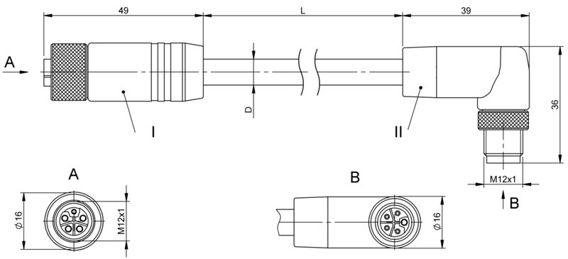 Соединительный кабель Balluff BCC M415-M425-3L-386-PX85A5-050