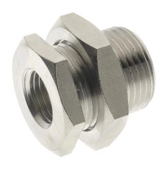 Штуцер с наружной и внутренней резьбой для панельного монтажа Aignep 03060-00005