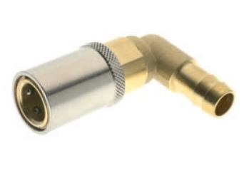 Муфта БРС с угловым штуцером под резиновый шланг Aignep 0044600002