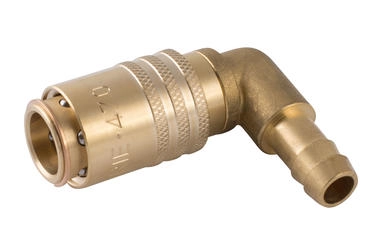 Муфта БРС с угловым штуцером под резиновый шланг, без клапана Aignep 476SW00001