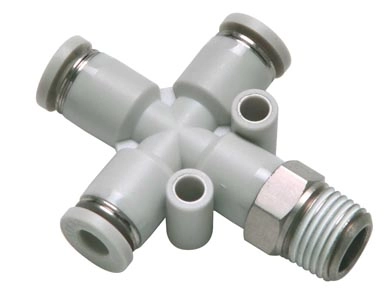 Фитинг цанговый крестообразный с резьбой AirTAC PZB-803