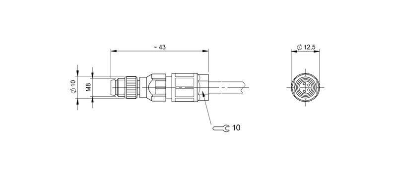 Разъем Balluff BCC M334-0000-20-000-13X425-000
