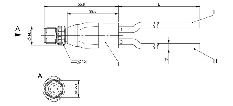 Y-образный распределитель Balluff BCC M414-0000-0000-U2067-050