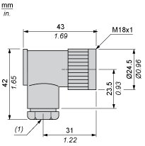 Разъем Telemecanique XZCC18FCP40B
