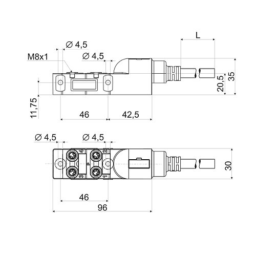 Распределительная коробка для датчиков Wenglor ZAA07R601