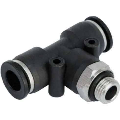 Тройник цанговый T-образный с резьбой Pemaks PRTOM-1/8-4