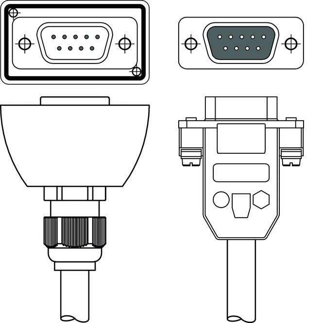 Соединительный кабель Leuze Electronic CB-D9-10000-5GF/GM