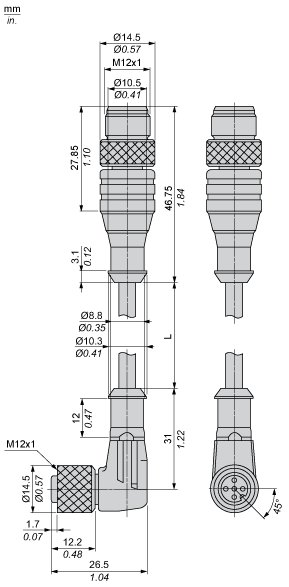 Соединительный кабель Telemecanique XZCR1512064D2