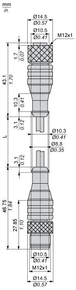 Соединительный кабель Telemecanique XZCR1511040A1