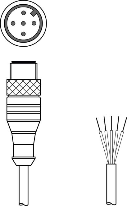Разъем с кабелем Leuze Electronic KB 008-10000 A-S