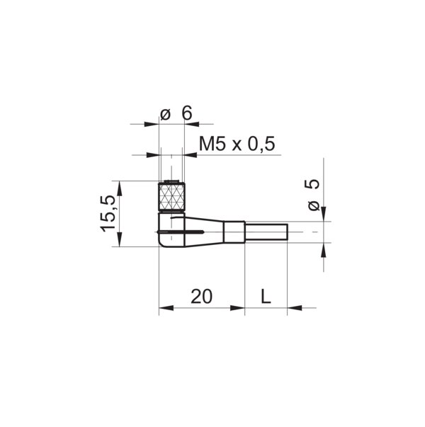 Разъем с кабелем Baumer ESW 05SP0500