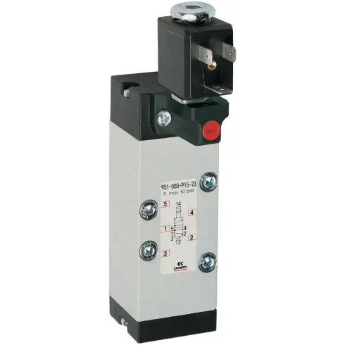 Распределитель с электромагнитным управлением Camozzi 953-000-P15-23-A8D