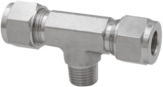 Тройник резьбовой с накидной гайкой Camozzi X1000-12-1/8-SS316