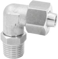 Штуцер угловой с накидной гайкой Camozzi X1541-14/11-1/4-SS316