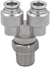 Тройник цанговый с резьбой Camozzi X6450-14-1/4-SS316