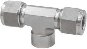 Тройник резьбовой с накидной гайкой Camozzi X1003-10-1/2-SS316