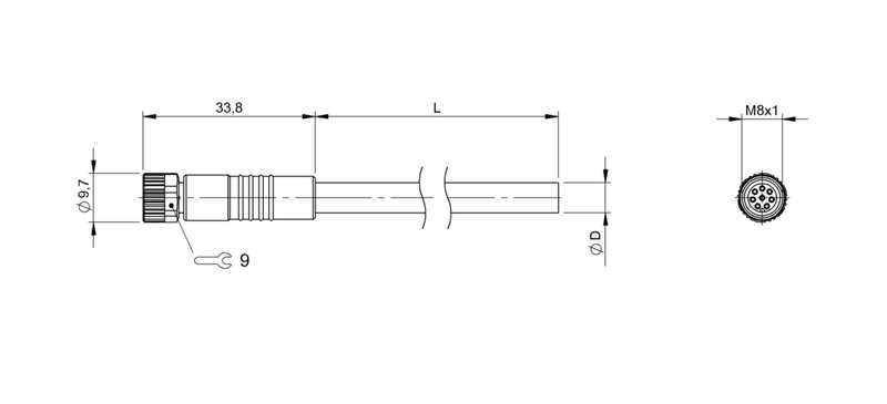 Разъем с кабелем Balluff BCC M318-0000-10-069-PX4825-100-C033