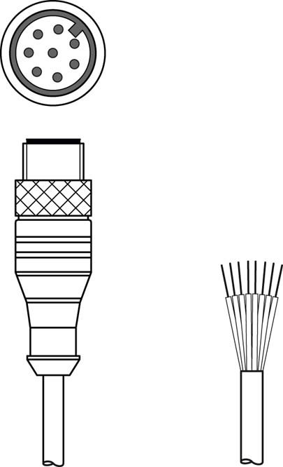 Разъем с кабелем Leuze Electronic KS S-M12-8A-P1-300