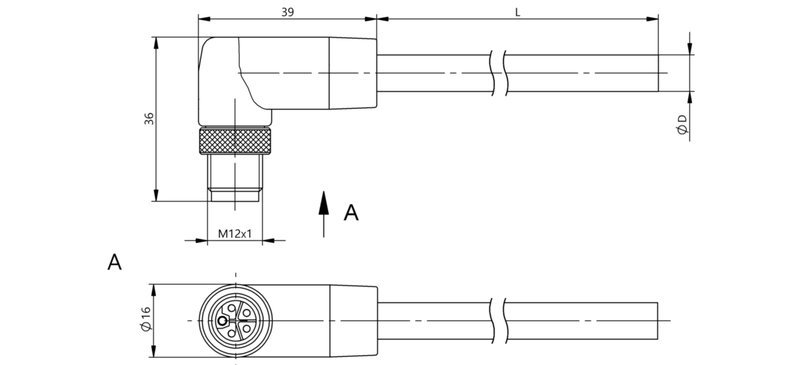 Разъем с кабелем Balluff BCC M425-0000-2L-150-PX85A5-020