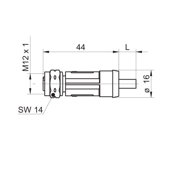 Разъем с кабелем Baumer ESG 34AE1000