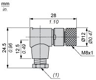 Разъем Telemecanique XZCC8FCM40S
