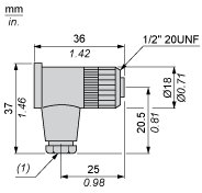 Разъем Telemecanique XZCC20FCM30B
