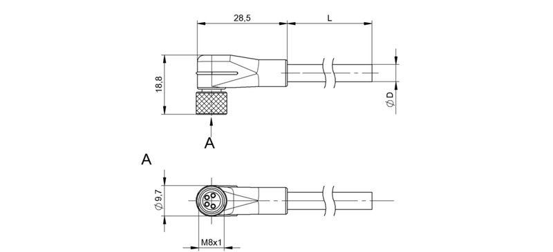 Разъем с кабелем Balluff BCC W324-0000-10-008-BW8434-050