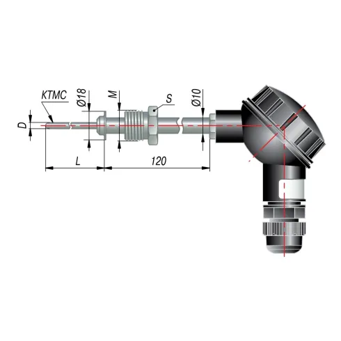 Датчик температуры на основе КТМС с коммутационной головкой ОВЕН ДТПК295-0716.400.1
