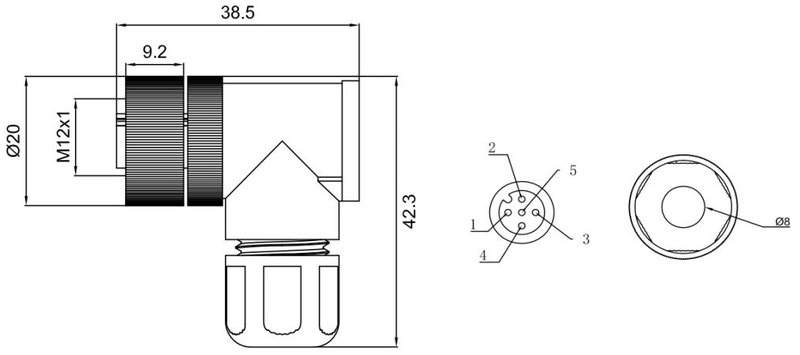 Разъем LANBAO QE12-N5G 1001