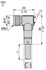 Разъем с кабелем Telemecanique XZCPV0766L5
