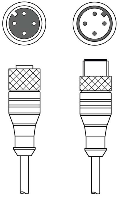 Соединительный кабель Leuze Electronic KDS U-M12-4A-M12-4A-P1-006
