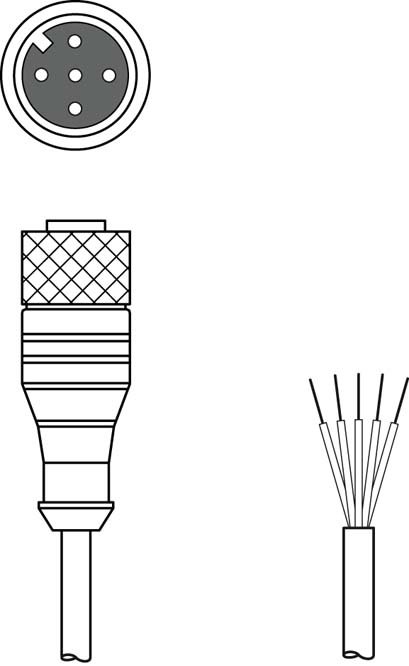 Разъем с кабелем Leuze Electronic KD S-M12-5A-P1-500