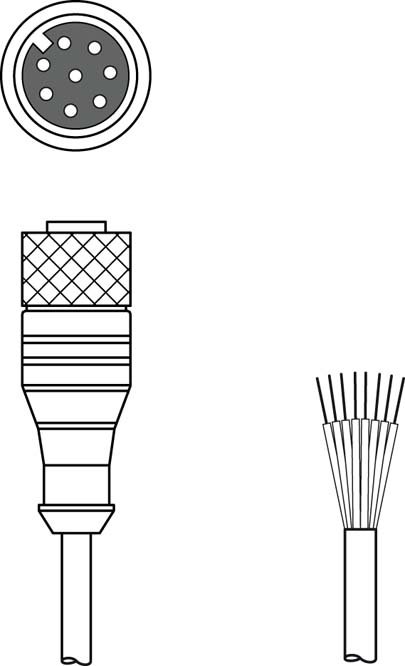Разъем с кабелем Leuze Electronic KD U-M12-8A-P1-100