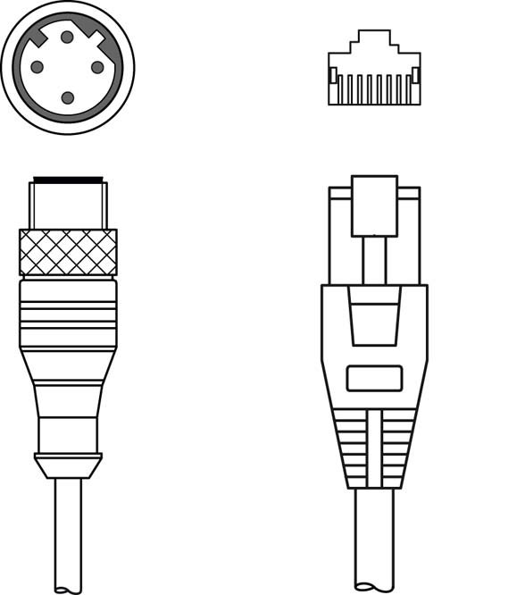Соединительный кабель Leuze Electronic KSS ET-M12-4A-RJ45-A-P7-300