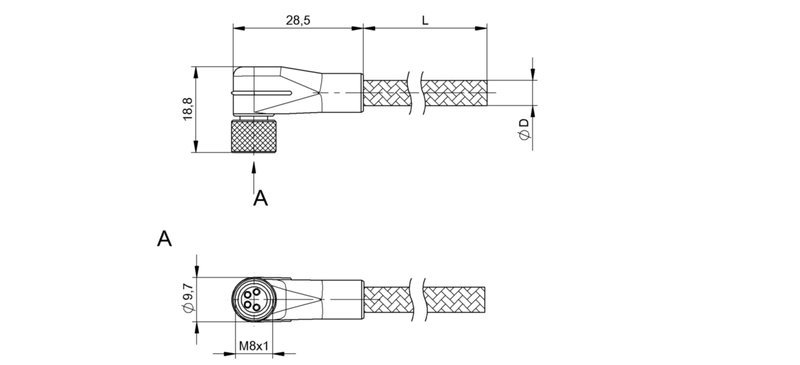 Разъем с кабелем Balluff BCC W324-0000-10-003-MW8434-020