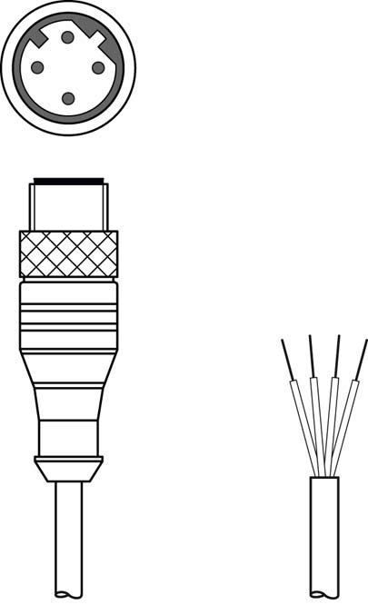 Разъем с кабелем Leuze Electronic KS ET-M12-4A-P7-050