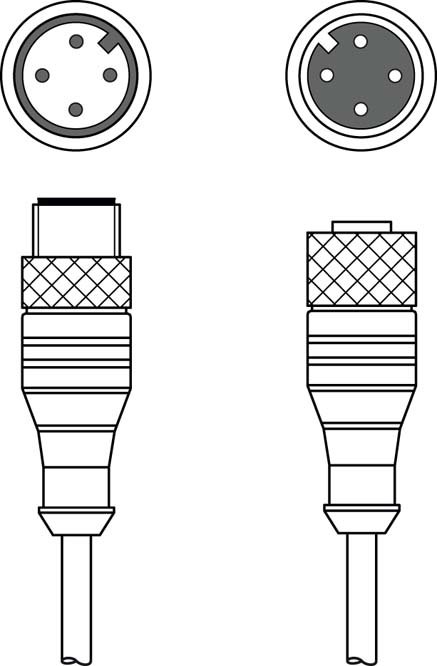 Соединительный кабель Leuze Electronic KDS U-M12-4A-M12-4A-P1-020-24X