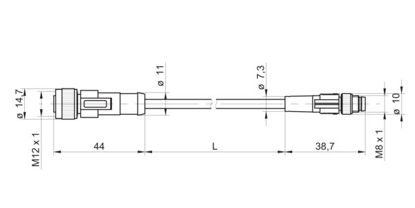Соединительный кабель Baumer ESG 34S/KSG32SH0500