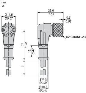 Разъем с кабелем Telemecanique XZCP1965L2