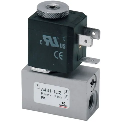 Распределитель с электромагнитным управлением Camozzi A431-1C2-U74-48V