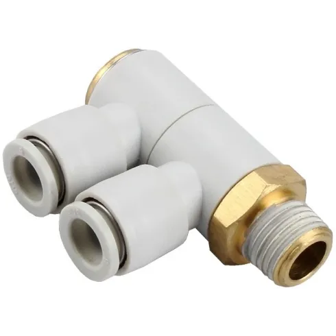 Тройник цанговый с резьбой SNS KQ2VD-8-02