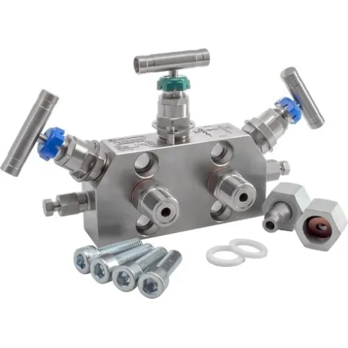 Трехвентильный клапанный блок KIPVALVE MV301-FF-M14-TB-08X18H10