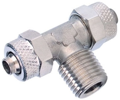 Тройник с резьбой и накидной гайкой NBPT A-38