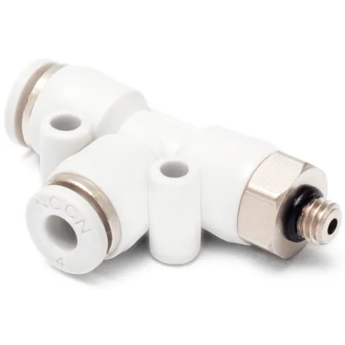 Тройник цанговый с резьбой переходной Naval Pneumatics QSTL-M5-4