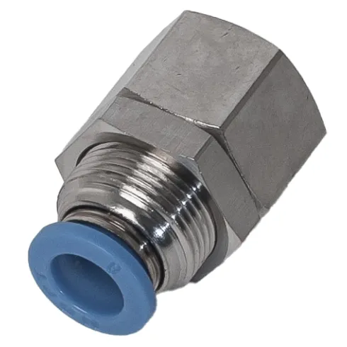 Штуцер цанговый для панельного монтажа NBPT PMF-6-4