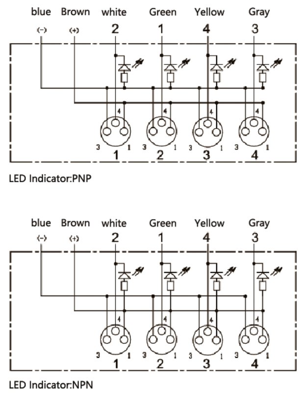 Распределительная коробка для датчиков LANBAO DB080403-1-05N