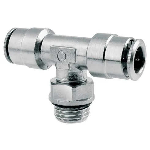 Тройник цанговый с резьбой E.MC SPB-10-03P из нержавеющей стали